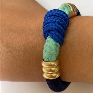 J. Crew Metal and Rope Knot Bracelet